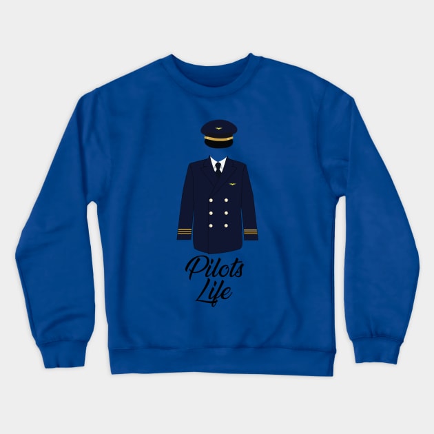 Pilot Life Uniform Design Crewneck Sweatshirt by Avion